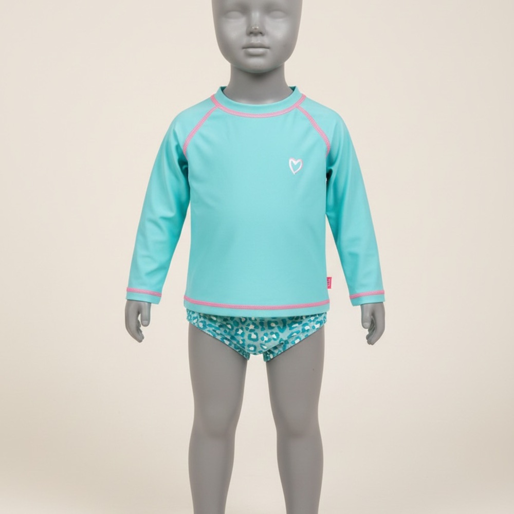 Pink Platinum Teal Shirt with Pink Stitching